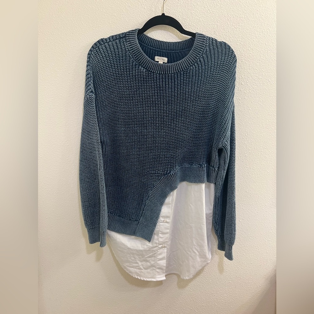 Pilcro Assymmetrical twofer sweater from Anthropologie - Picture 2 of 5